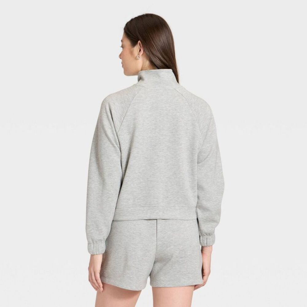 Women's Airy Sleek Full Zip Jacket - All In Motion Heathered Gray L - Picture 2 of 5